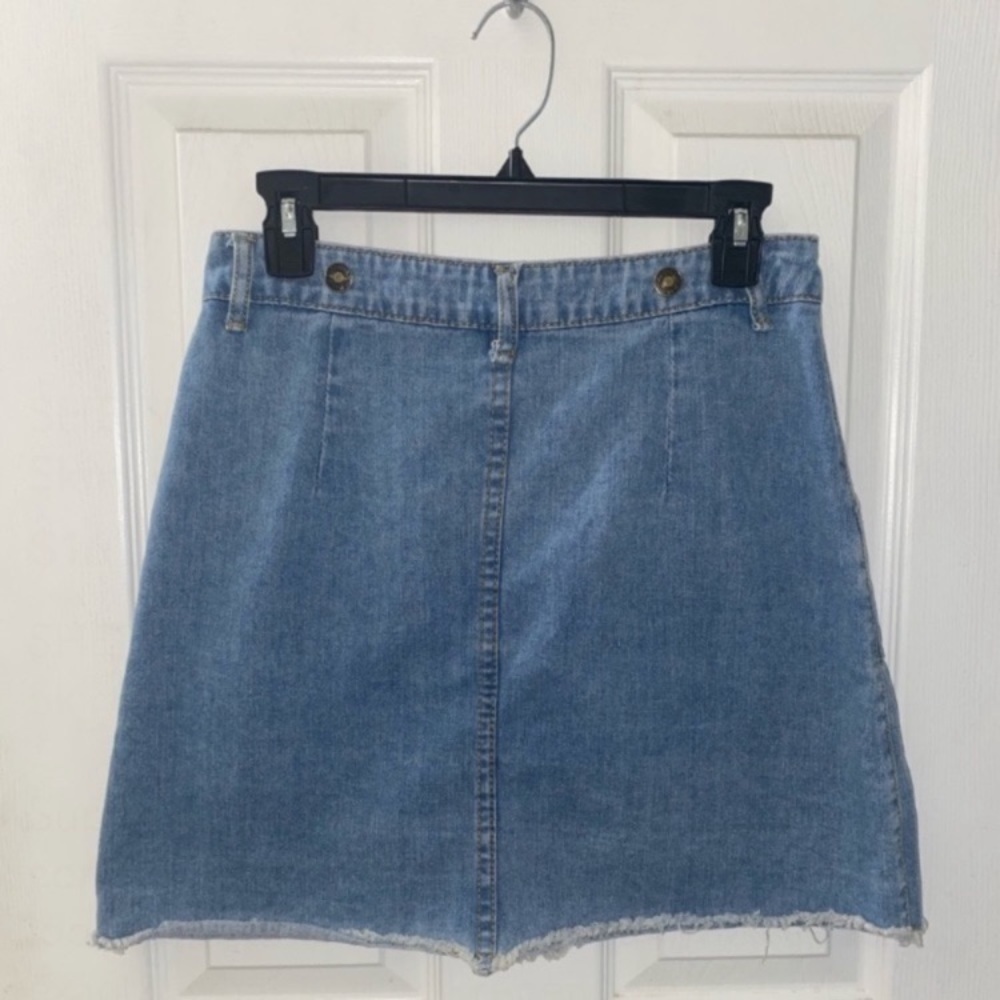 SHEIN Button-Up Denim Blue Jean Mini Skirt w/Pockets Women’s Size MEDIUM - Picture 9 of 13